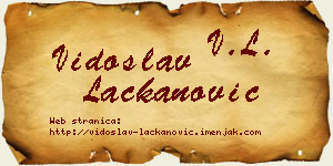 Vidoslav Lackanović vizit kartica